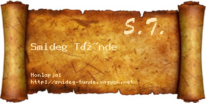 Smideg Tünde névjegykártya